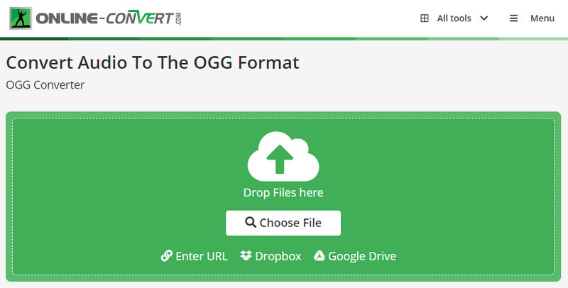 Online-Convert.com MP2-Datei hinzufügen