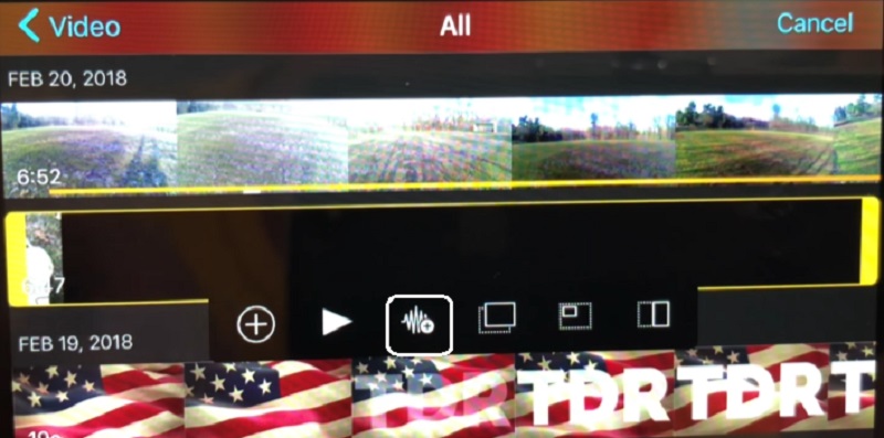 Audio und Video in iMovie auf dem iPhone synchronisieren