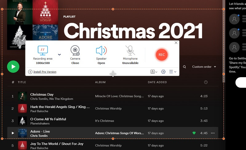 Vidmore Free Screen Recorder Online Oberfläche