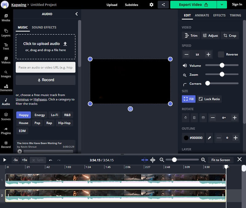 Audio zu MKV hinzufügen Kapwing