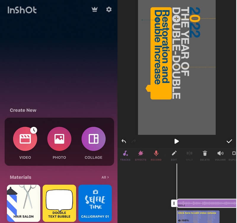 Audio zu Foto hinzufügen InShot