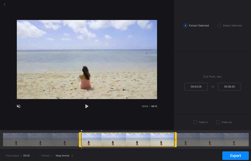 Clideo Film schneiden