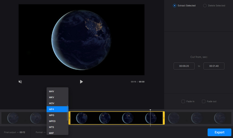 Clideo MOV schneiden