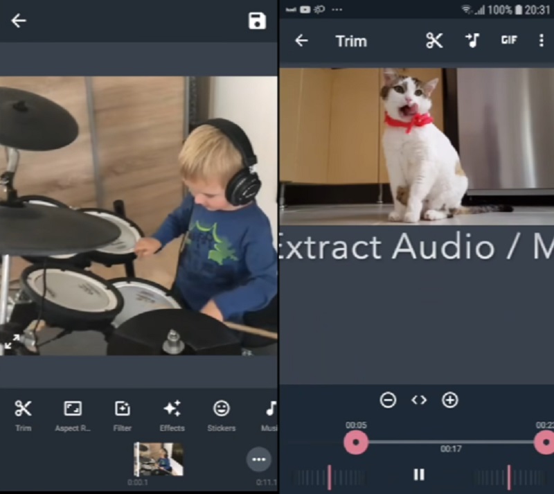 Teile ausschneiden Video iMovie AndroVid