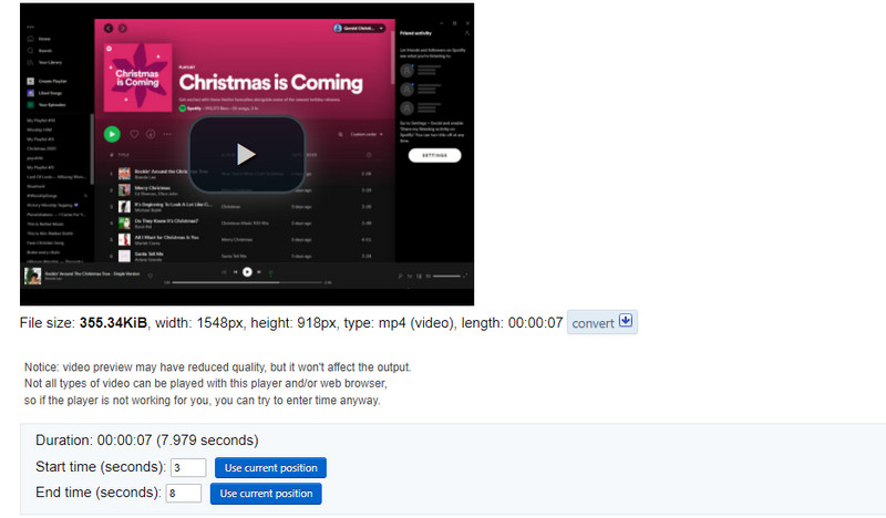 EZGIF-Zuschneideoberfläche