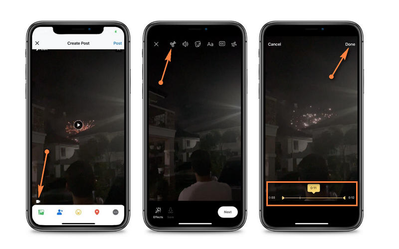 Facebook Video trimmen