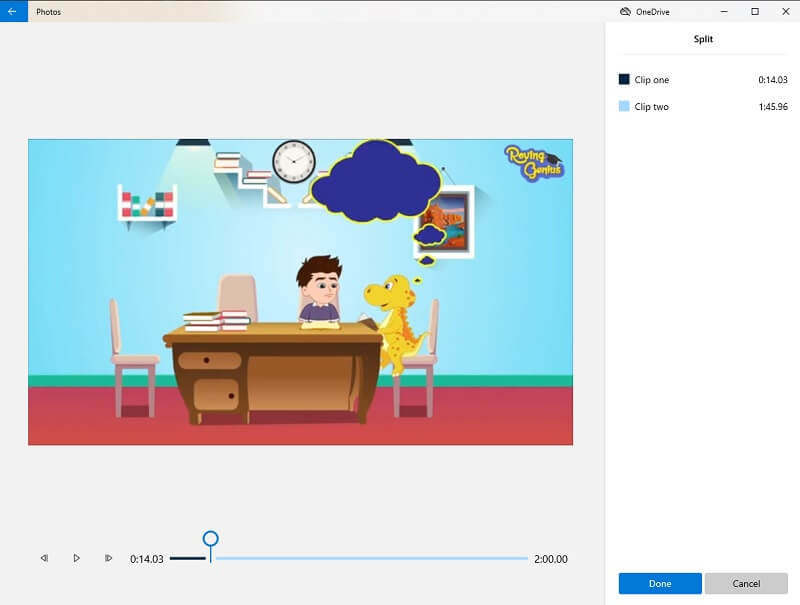 Video in Teile teilen Windowsphotos