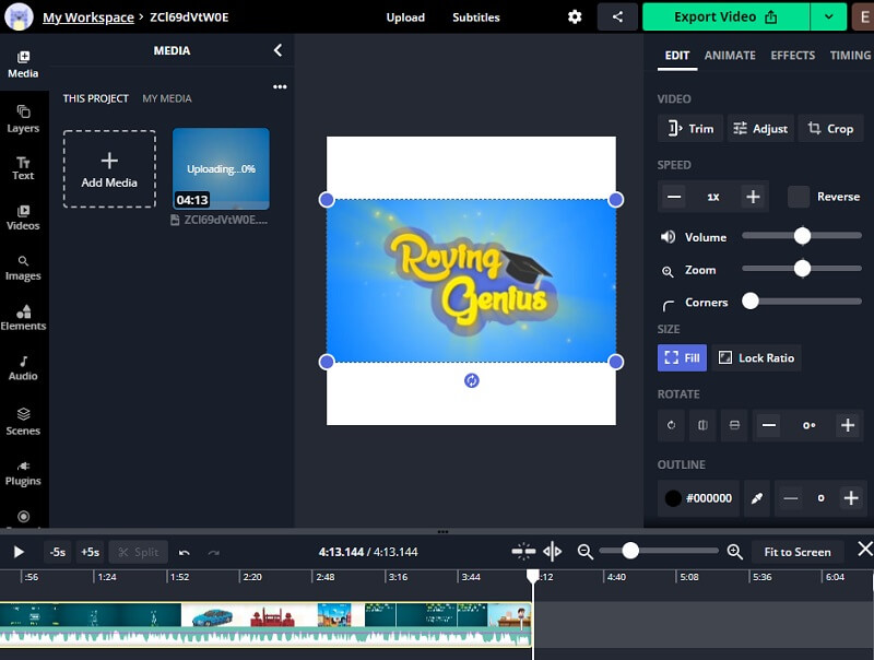 Video in Kapwing trimmen