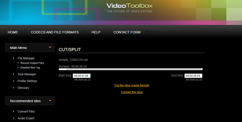 Video Toolbox Video schneiden