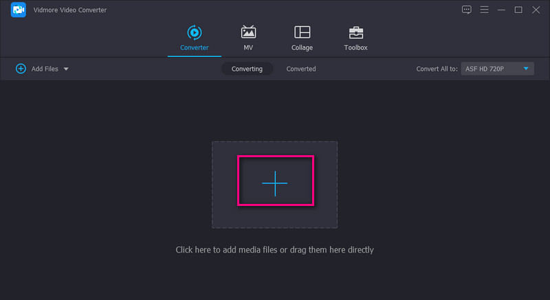 Vidmore ASF-Video hinzufügen
