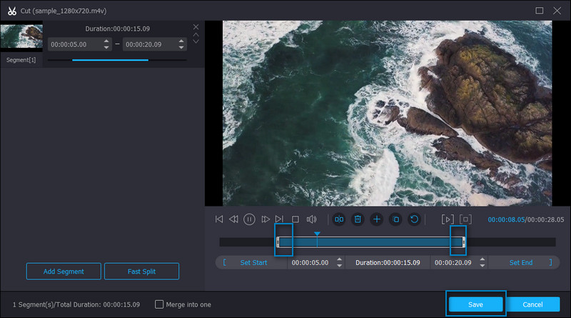 Vidmore M4V schneiden