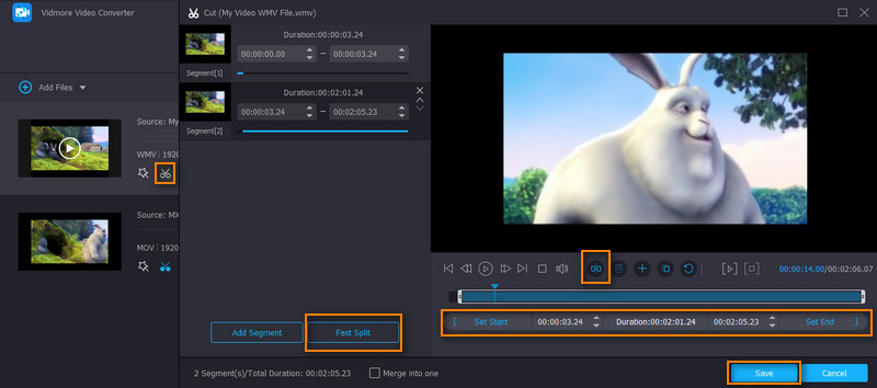 MP4-Video mit Vidmore schneiden