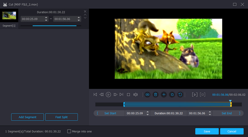 Vidmore Videos schneiden