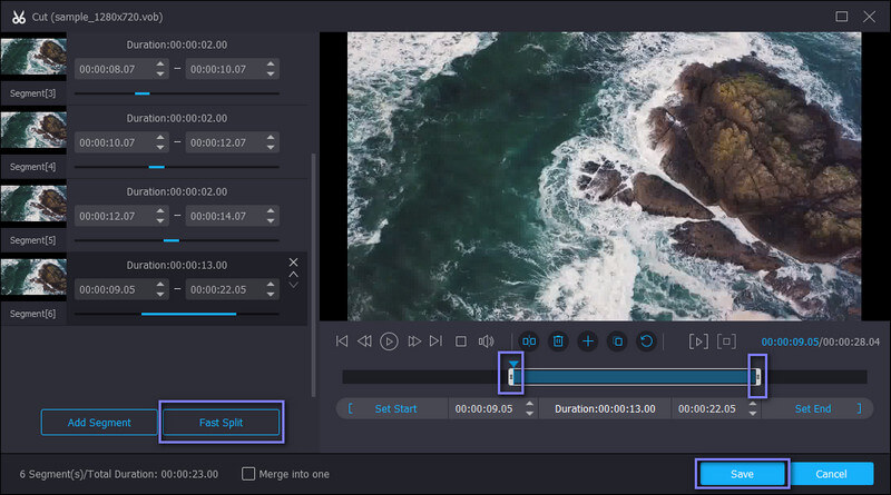 Vidmore VOB schneiden