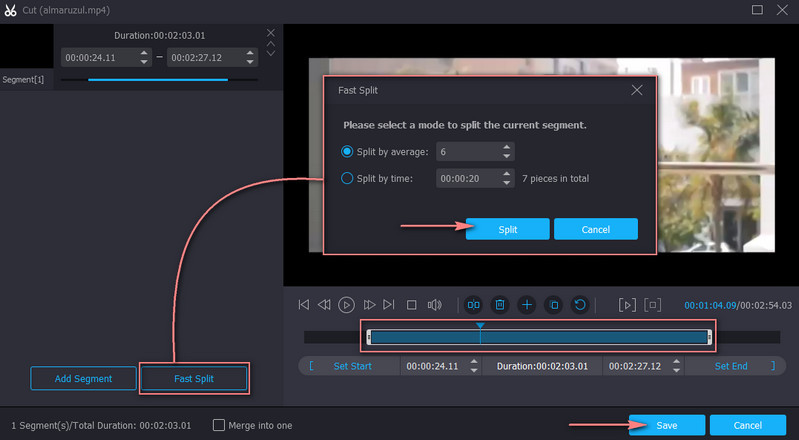 Vidmore WMV-Video schneiden