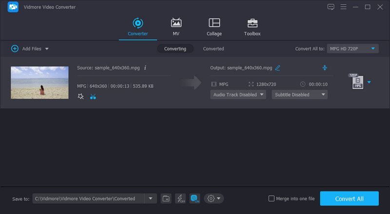 Vidmore Video finalisieren