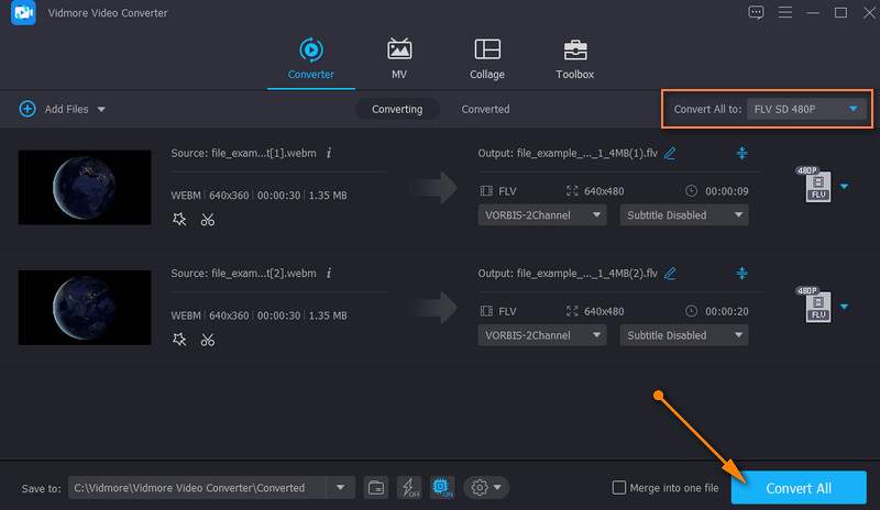 Vidmore getrimmtes WebM speichern