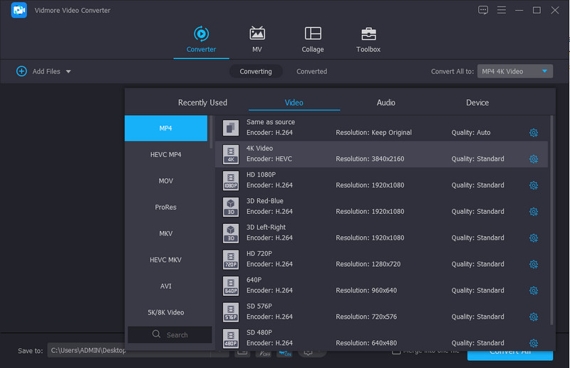 Von Vidmore unterstützte Formate