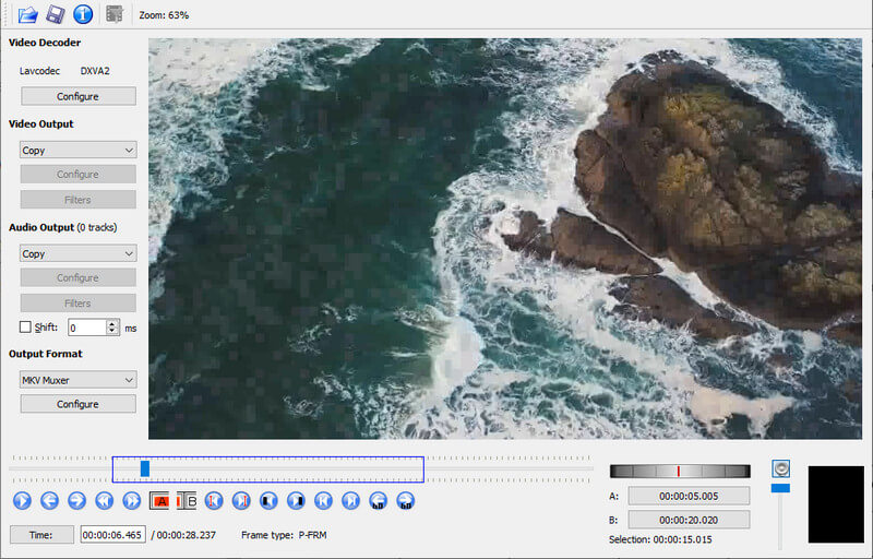 Avidemux – Video schneiden