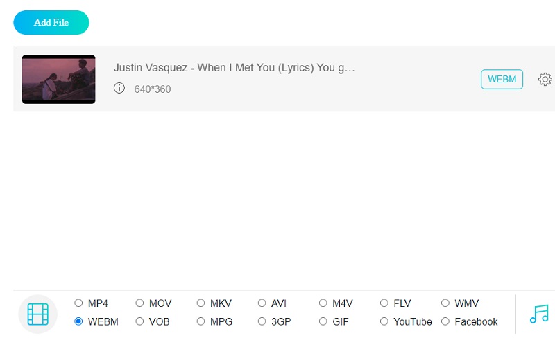 WebM mit Vidmore Online wählen