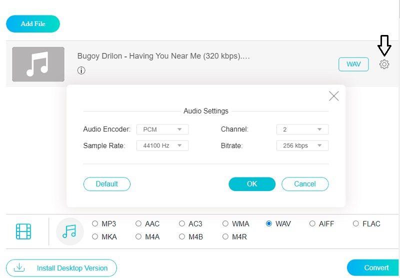 Audio bearbeiten Vidmore Online