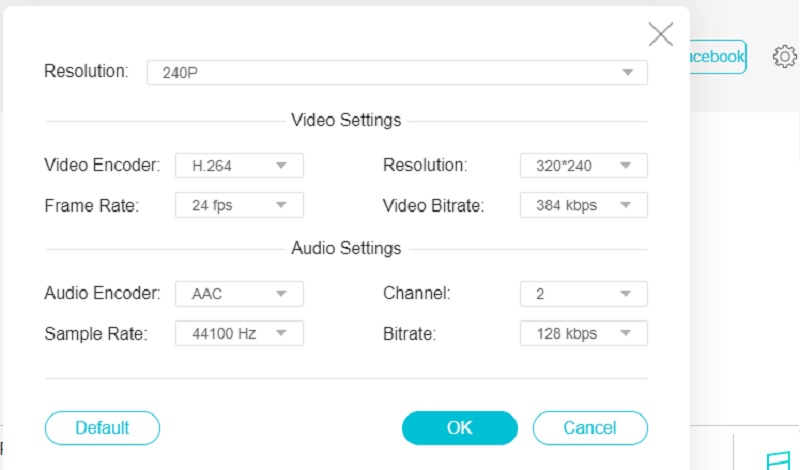 Facebook mit Vidmore Online bearbeiten