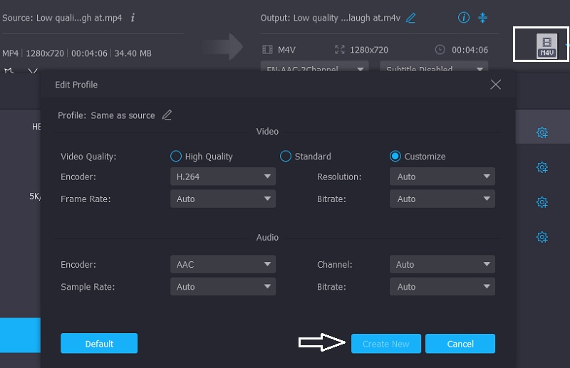 M4V Vidmore bearbeiten