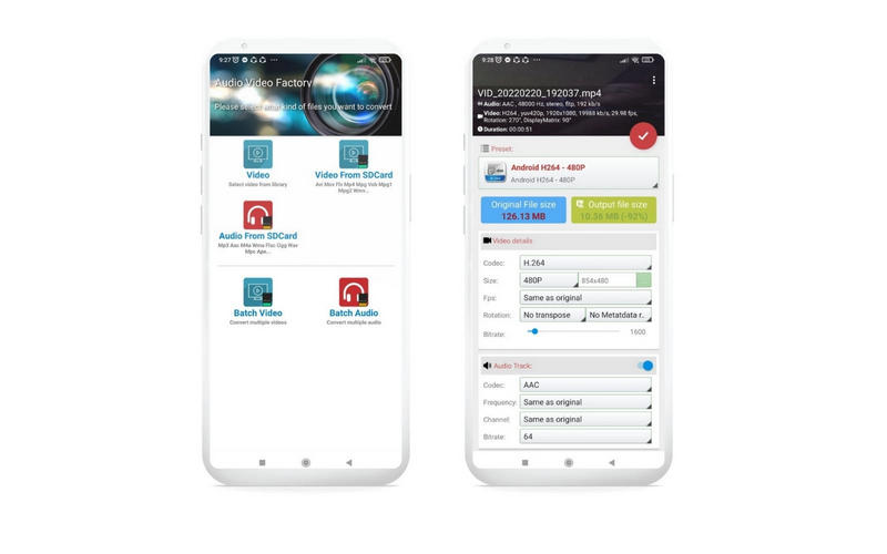 Format-Factory-Benutzeroberflächen