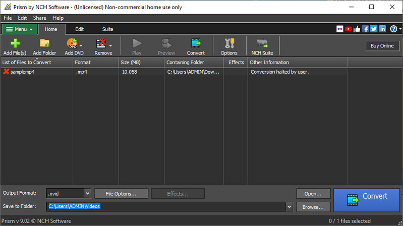 NCH PRISM‑Oberfläche