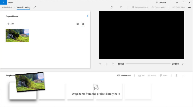 Fotos in Storyboard ziehen