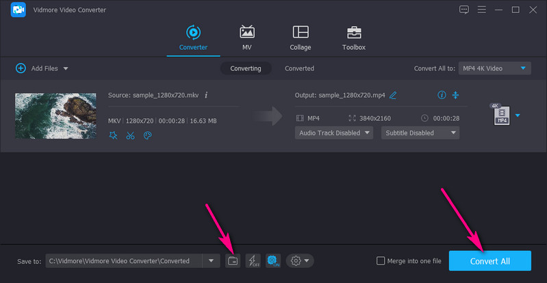 Vidmore Konvertierung starten