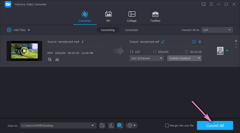 Konvertierung wird gestartet