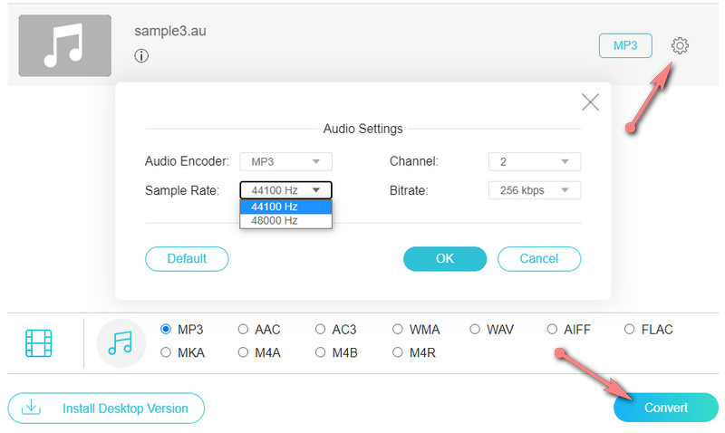 VFVCO Konvertierung starten