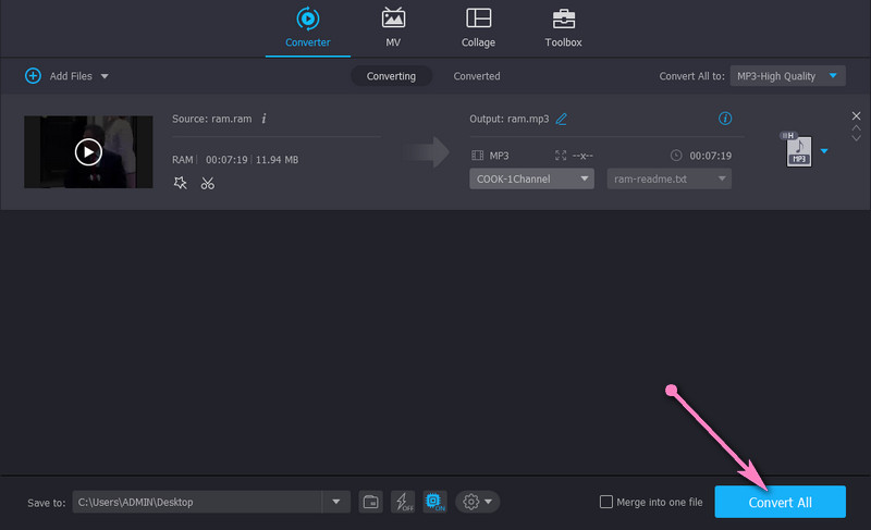 Vidmore Audio konvertieren