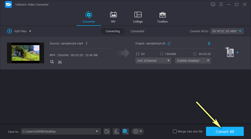 Vidmore Konvertierung starten
