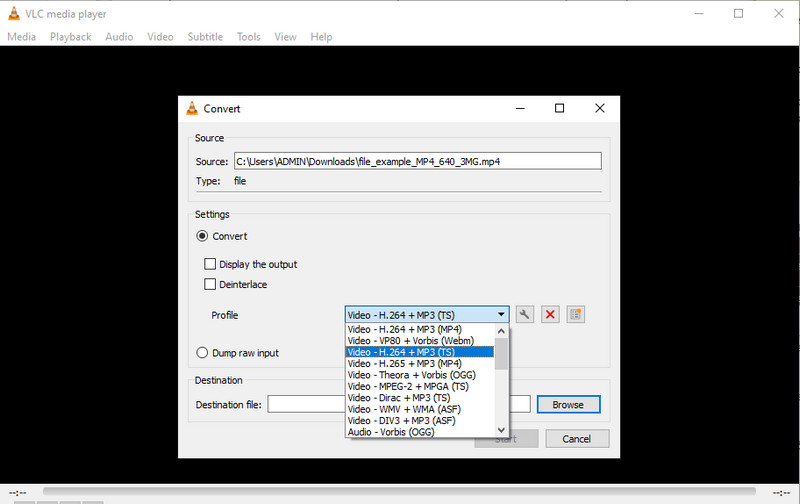 VLC Dateien konvertieren
