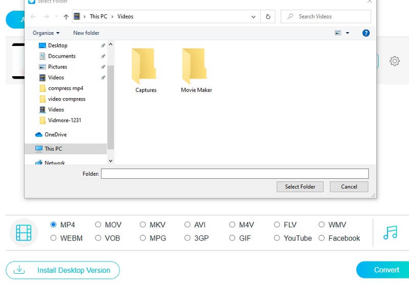 Vidmore Online komprimieren
