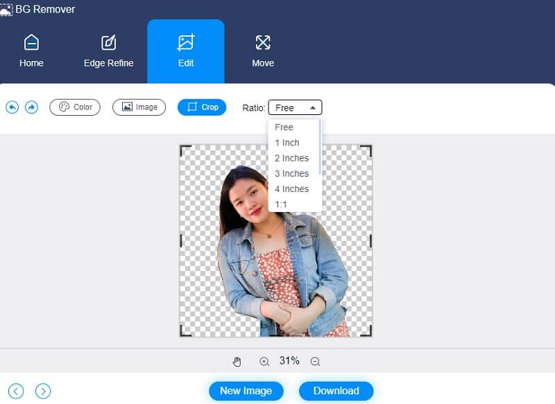 Zuschneiden Vidmore Background Remover Online