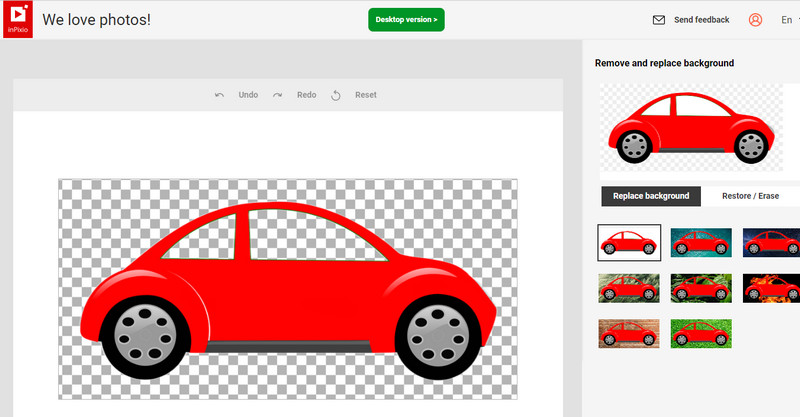 INPIXIO Weboberfläche
