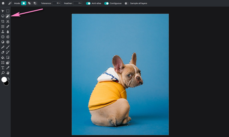 PIXLR – Hintergrundauswahl