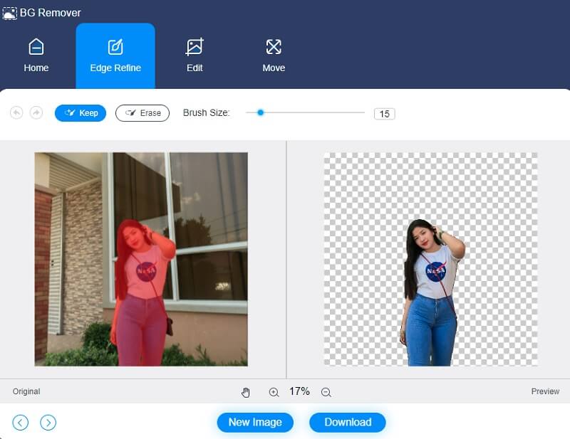 Hintergrundentferner Online Vorschau Vidmore