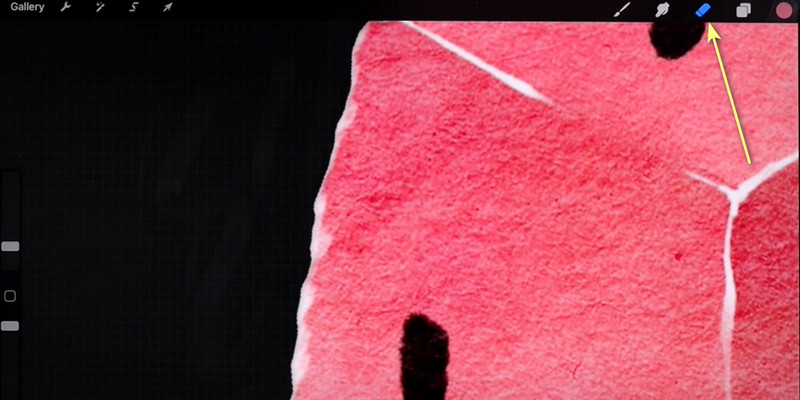 Procreate Kanten radieren