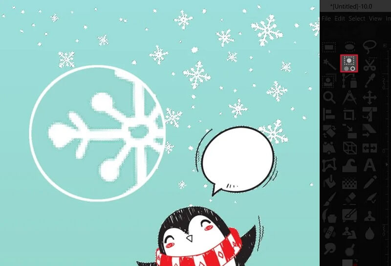 Hintergrund mit Farbwerkzeug in GIMP entfernen