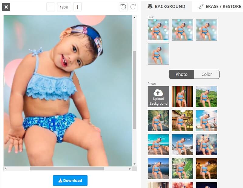 Hintergrund entfernen in Removebg