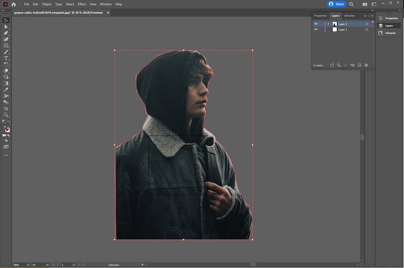 Transparentes Bild in Illustrator