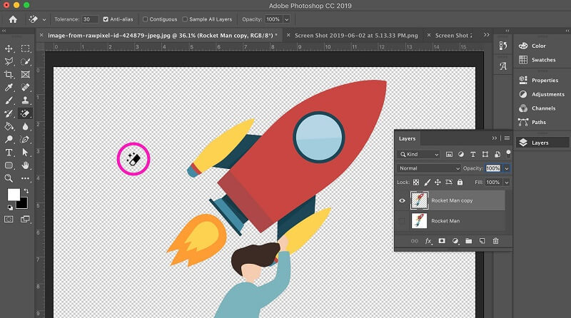 Transparentes Bild Photoshop