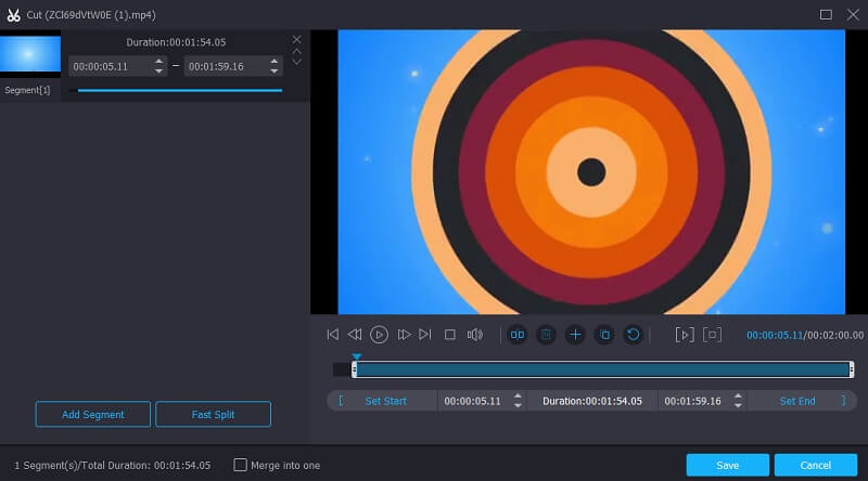 Datei in Vidmore kürzen