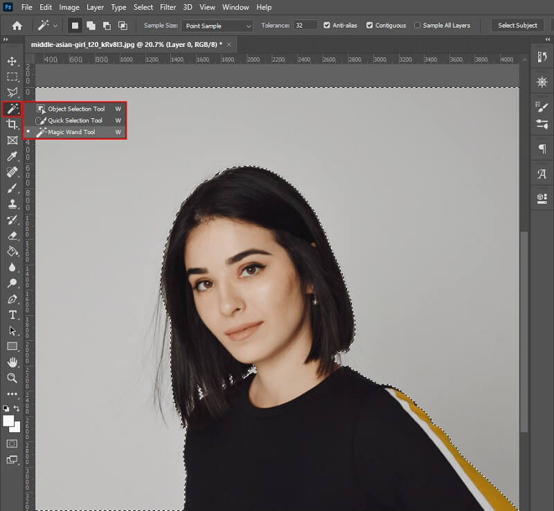 Auswahlwerkzeug Photoshop verwenden