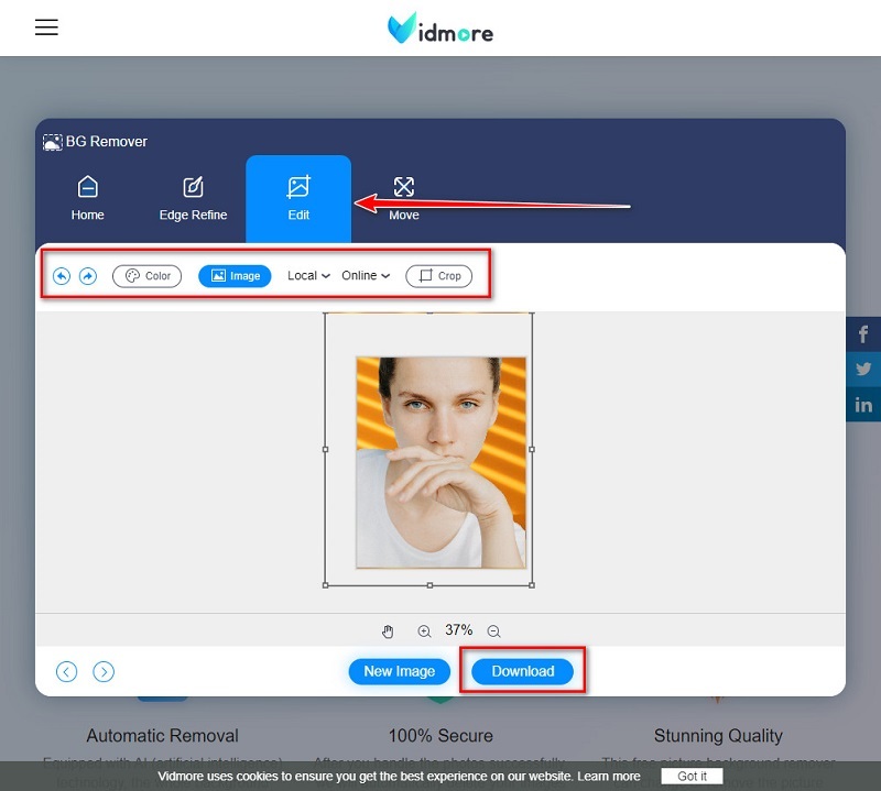 Vidmore Bro Hintergrund ändern