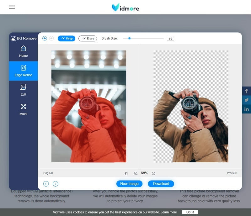 Vidmore Bro Foto bearbeiten
